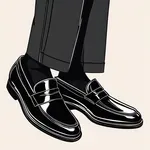 black penny loafers image